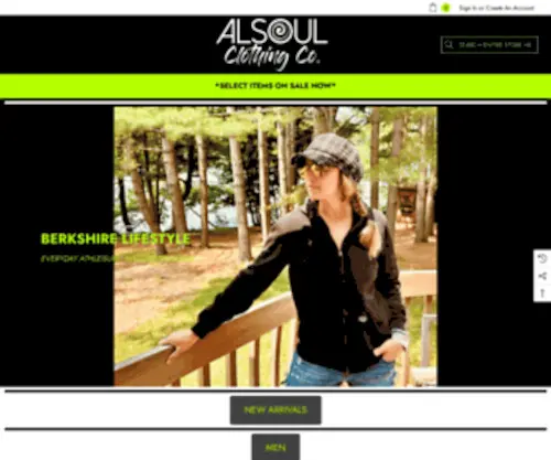 Alsoulclothing.com(Conscious Threads for Positive Souls) Screenshot