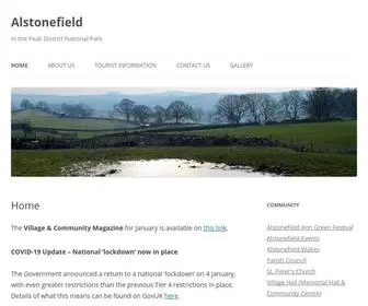 Alstonefield.org(In the Peak District National Park) Screenshot