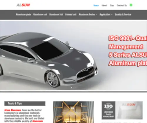 Alsunal.com(Aluminum plate manufacturer) Screenshot