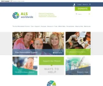 Alsworldwide.org(ALS Worldwide is a nonprofit organization) Screenshot