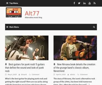 ALT77.com(Alternative music blog) Screenshot