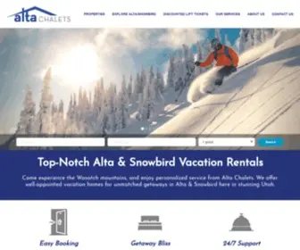 Altachalets.com(Alta Chalets) Screenshot