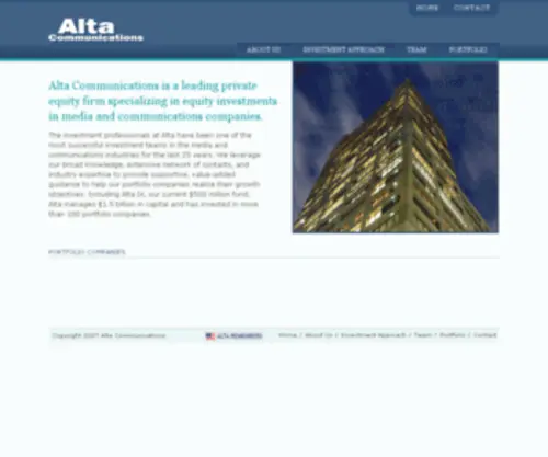 Altacomm.com(Alta Communications) Screenshot