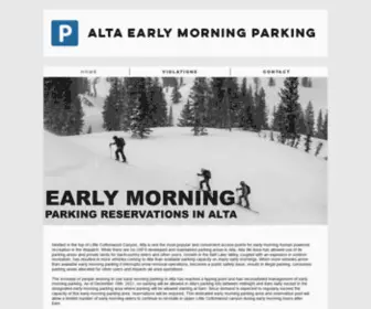 Altaearlyparking.com(Alta, Utah Early Morning Parking) Screenshot