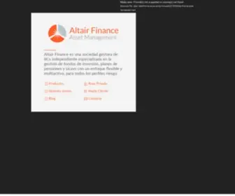 Altairfinance.es(Fondos de inversión mixtos para todos los perfiles) Screenshot