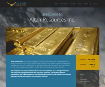 Altairresources.com(Altair Resources Inc) Screenshot