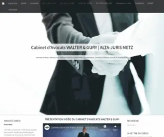 Altajuris-Avocats-Metz.fr(Cabinet d'Avocats et de médiateurs WALTER & GURY) Screenshot