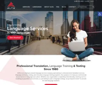 Altalang.com(ALTA Language Services) Screenshot