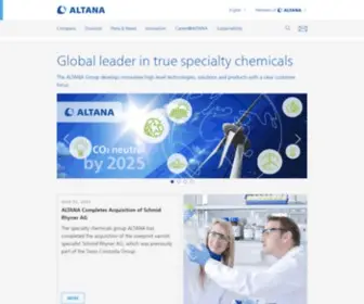 Altana.com(ALTANA AG Global leader in true specialty chemicals) Screenshot