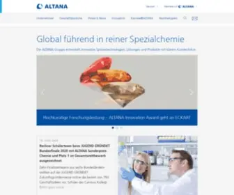 Altana.de(ALTANA AG Global führend in reiner Spezialchemie) Screenshot