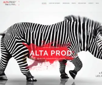 Altaprod.fr(Agence de communication Aurillac) Screenshot