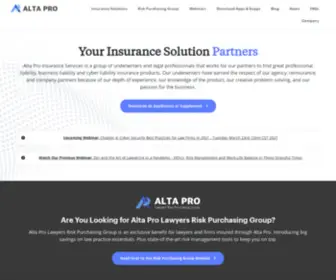 Altaproinsurance.com(Professional Liability) Screenshot