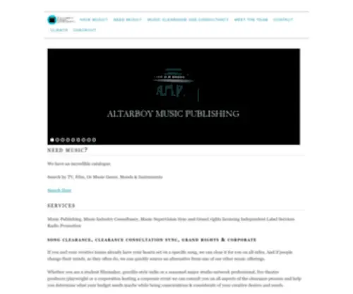 Altarboymusicusa.us(Altarboy Music Publishing) Screenshot
