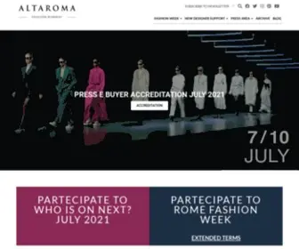 Altaroma.it(Sfilate, Concorsi ed Eventi di Moda a Roma) Screenshot