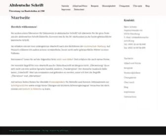 Altdeutsche-SChrift.org(Altdeutsche Schrift) Screenshot