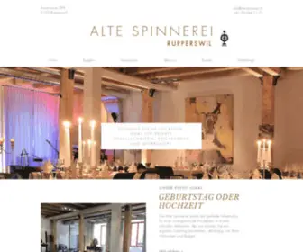 Alte-Spinnerei.ch(Die Alte Spinnerei in Rupperswil ist eine ideale Location für) Screenshot