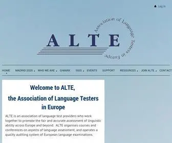 Alte.org(Association of Language Testers in Europe (ALTE)) Screenshot