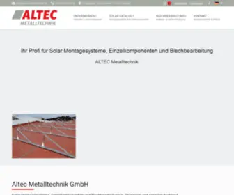 Altec-Metalltechnik.de(Solar Montagesysteme und Blechbearbeitung) Screenshot
