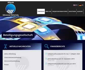 Altechadvancedmaterials.com(Altech Advanced Materials) Screenshot