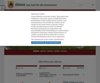 Altena.de(OFFIZIELLE WEBSEITE DER BURGSTADT ALTENA (WESTF.)) Screenshot