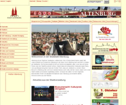 Altenburg.eu(Stadt Altenburg) Screenshot