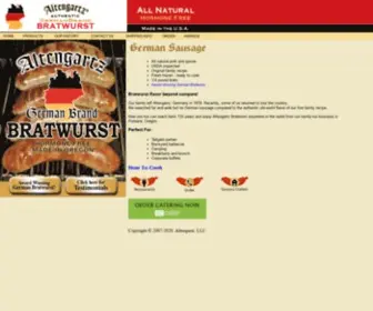 Altengartz.com(Altengartz Authentic German Bratwurst) Screenshot