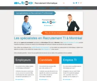 Alteo.ca(Recrutement TI Montréal) Screenshot