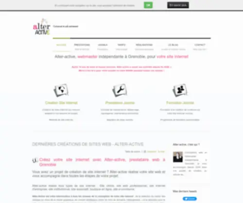 Alter-Active.fr(Alter-Active, création de site web, Grenoble, Isère) Screenshot