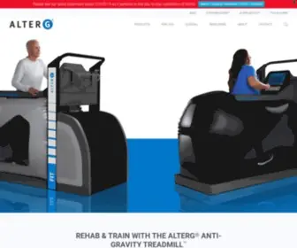 Alterg.com(For Rehab & Training) Screenshot