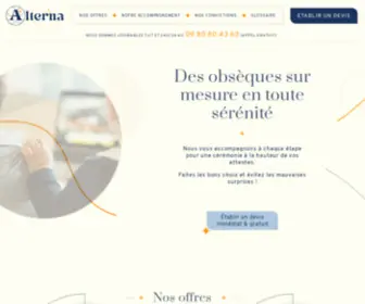 Alterna-Obseques.com(Des obsèques en toute sérénité) Screenshot