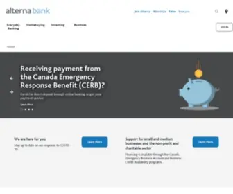 Alternabank.ca(Alterna Bank offers Digital Banking in Canada which) Screenshot
