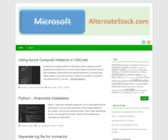 Alternatestack.com(Let's explore development stacks outside Microsoft space) Screenshot