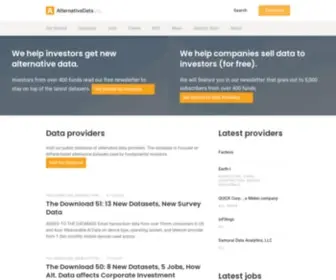 Alternativedata.org(Everything institutional investors need to know about alternative data) Screenshot