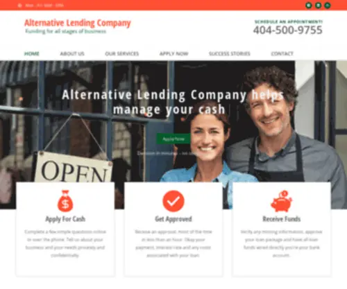 Alternativelendingcompany.com(Funding for all stages of business) Screenshot