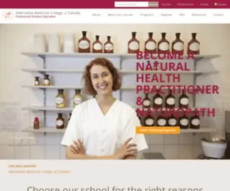 Alternativemedicinecollege.com(Holistic Health School Online headquarted in Montreal) Screenshot