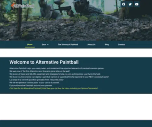 Alternativepaintball.com(Alternative Paintball) Screenshot
