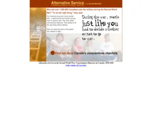 Alternativeservice.ca(Alternative Service in the Second World War) Screenshot