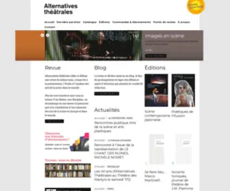 Alternativestheatrales.be(La revue du théâtre contemporain) Screenshot