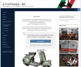 Altevespa.de(Vespa Onlineportal für alte Vespa) Screenshot