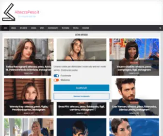 Altezzapeso.it(Le misure dei VIP) Screenshot