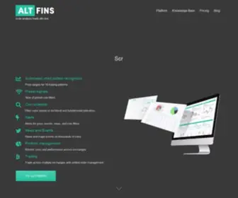 Altfins.com(#1 Cryptocurrency Trading Platform) Screenshot
