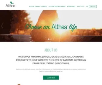 Althea.life(Australian owned licensed importer and producer of medicinal cannabis) Screenshot