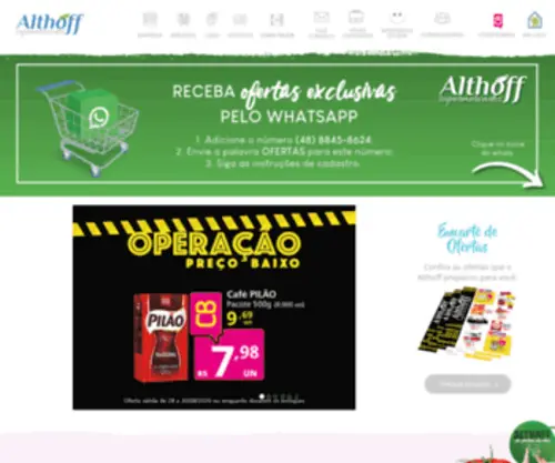 Althoff.com.br(Althoff Supermercados) Screenshot