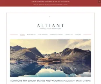 Altiant.com(Luxury & Wealth Research) Screenshot