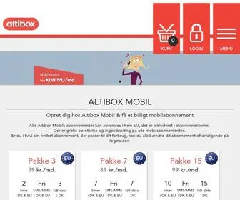 Altiboxmobil.dk(Altibox) Screenshot