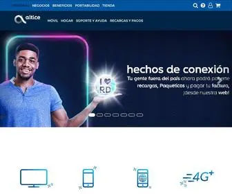 Altice.com.do(La Red Global de los Dominicanos) Screenshot