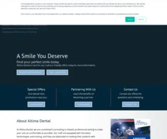 Altimadental.com(Family & Cosmetic Dentists) Screenshot