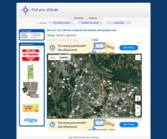 Altitude-Maps.com(Get your your altitude longitude and latitude with google maps) Screenshot