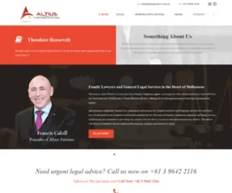 Altiuspartners.com.au(Melbourne's Leading Criminal Lawyers. One of the most respected names in criminal law) Screenshot