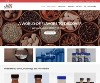 Altiusspice.com(Altius Spices & Seasoning Inc) Screenshot